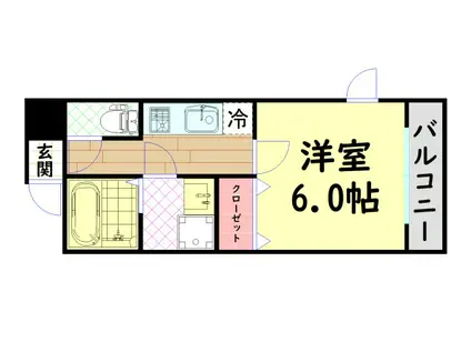 MONOLITH(1K/3階)の間取り写真