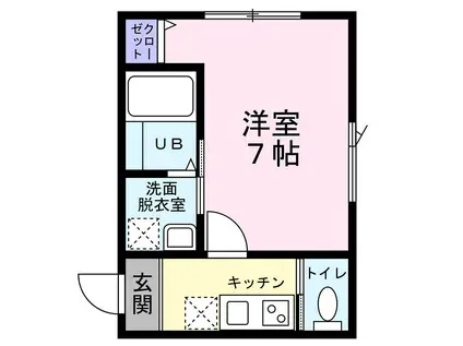 メゾン・ド・ココ A(1K/2階)の間取り写真
