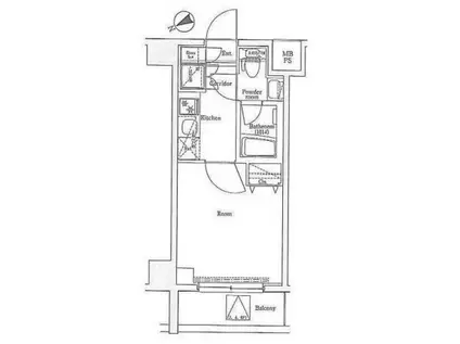 EST上安(1LDK/3階)の間取り写真