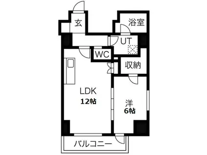 プレディアコート本町(1LDK/14階)の間取り写真