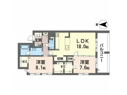 オンブール広路(2LDK/2階)の間取り写真
