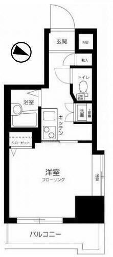 アヴァンティーク銀座東(1K/3階)の間取り写真