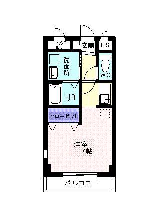 PLAIN FIELD 2(ワンルーム/1階)の間取り写真