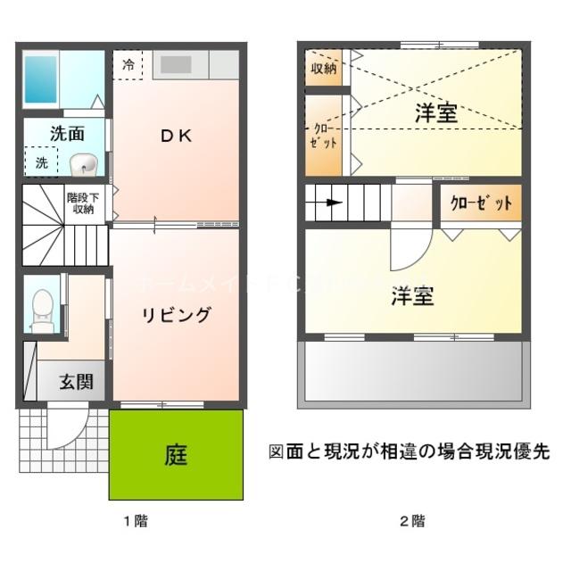 OMメゾン上野(2LDK/1階)の間取り写真