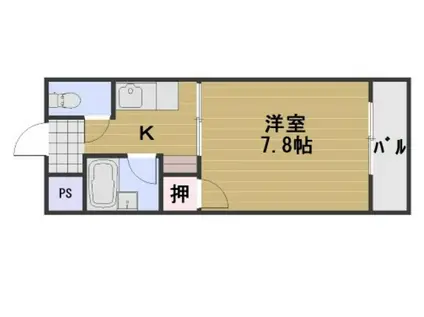 アルフィーネ厚生町(1K/2階)の間取り写真