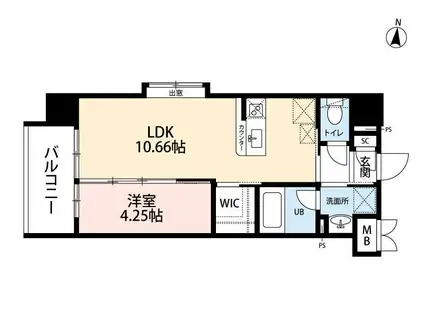 ウィングス西神原(1LDK/4階)の間取り写真
