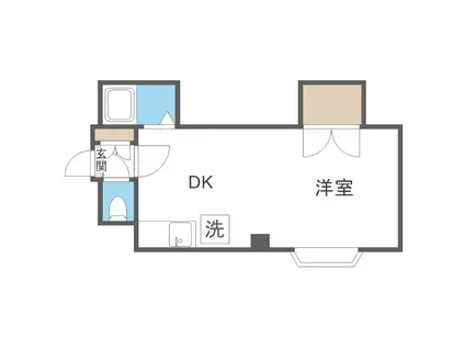 マイコート南郷ST(1DK/2階)の間取り写真
