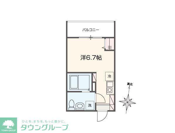 MELLAS座間(ワンルーム/1階)の間取り写真