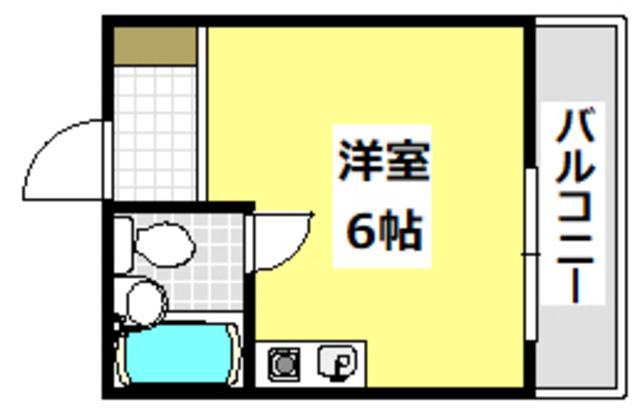 清和ハイツ(ワンルーム/2階)の間取り写真