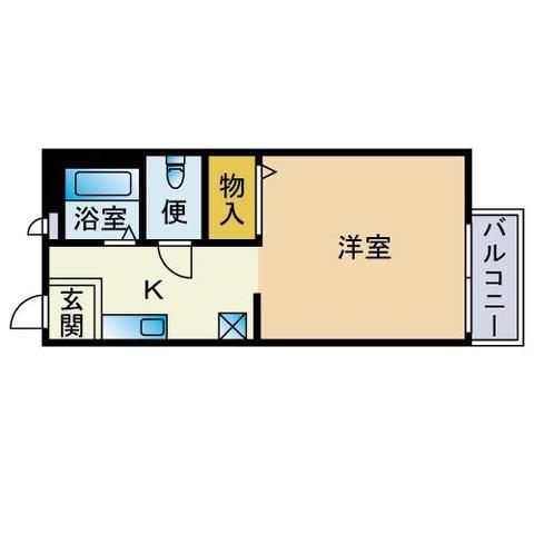 PAL高宮(ワンルーム/2階)の間取り写真