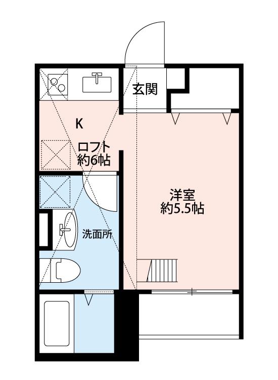 ラネージュ神戸(1K/1階)の間取り写真