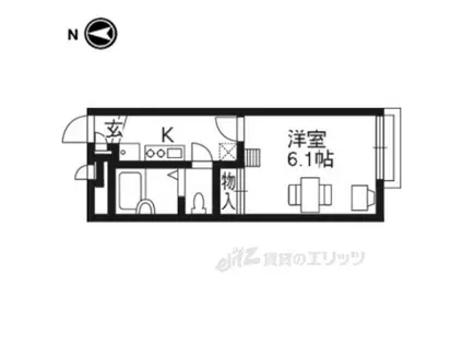 レオパレス佐井通(1K/2階)の間取り写真