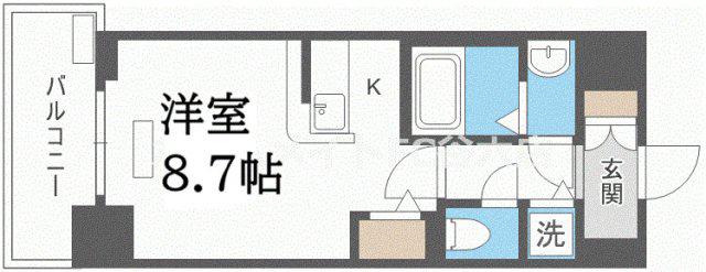 アドバンス西梅田II(ワンルーム/3階)の間取り写真