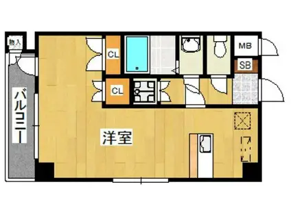 ビュートリアム平尾(ワンルーム/8階)の間取り写真