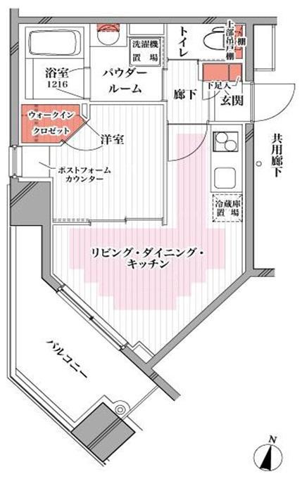 レルシール大島(1LDK/2階)の間取り写真