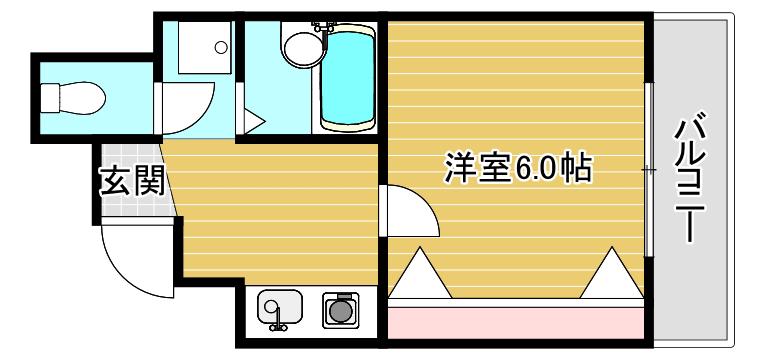 クレセール阿波座(1K/9階)の間取り写真