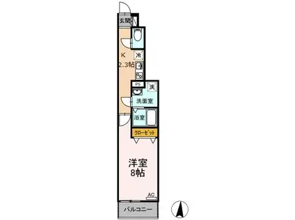 FORTIS・UK(1K/1階)の間取り写真