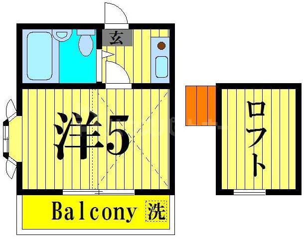 ライフピアキャメル(1K/2階)の間取り写真