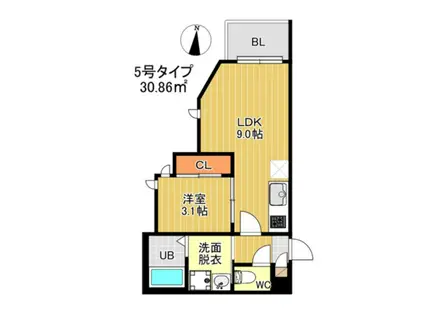 REGALEST NEXUS(1LDK/2階)の間取り写真