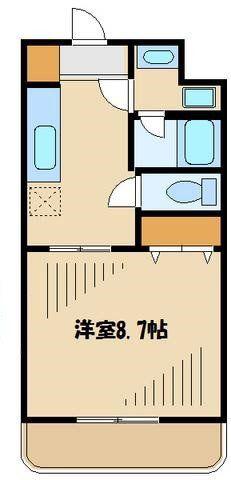 フォンテーヌ(1DK/1階)の間取り写真