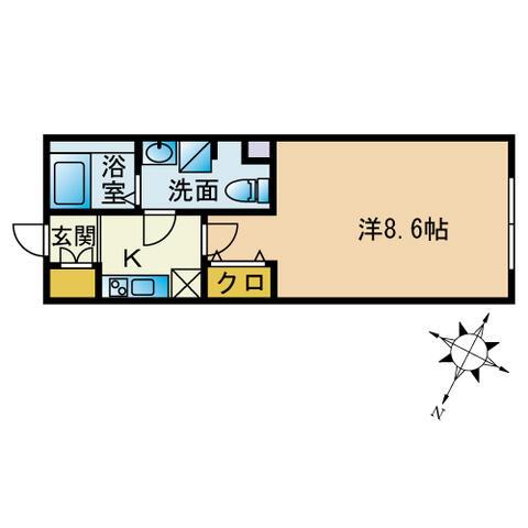 コンポジット久が原(1K/1階)の間取り写真