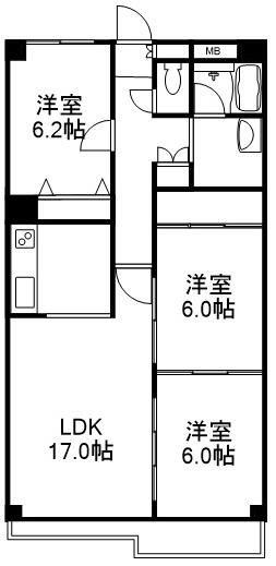 アクトヒルズ八千代II(3LDK/8階)の間取り写真