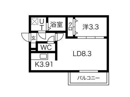TASTE中村公園(1LDK/1階)の間取り写真