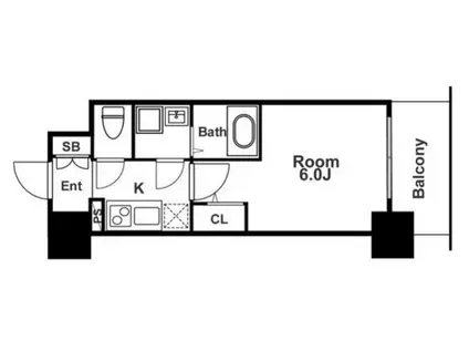 エスリード福島グレイス(1K/6階)の間取り写真