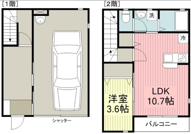 エクレール(1SLDK/2階)の間取り写真