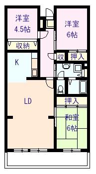 コープ野村(3LDK/5階)の間取り写真