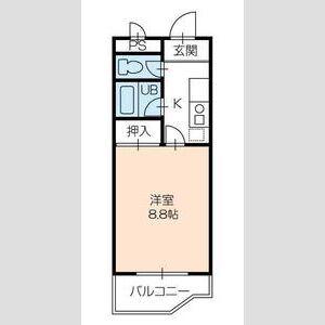 フィオーレ88(1K/3階)の間取り写真