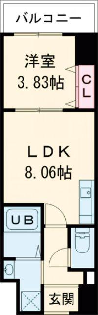 FREEDOM RESIDENCE堺寺地町(1LDK/2階)の間取り写真