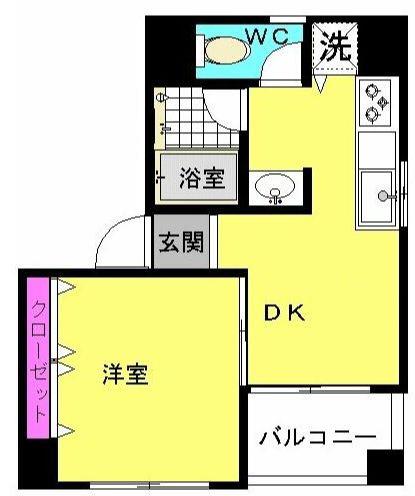 エポーレ(1DK/4階)の間取り写真
