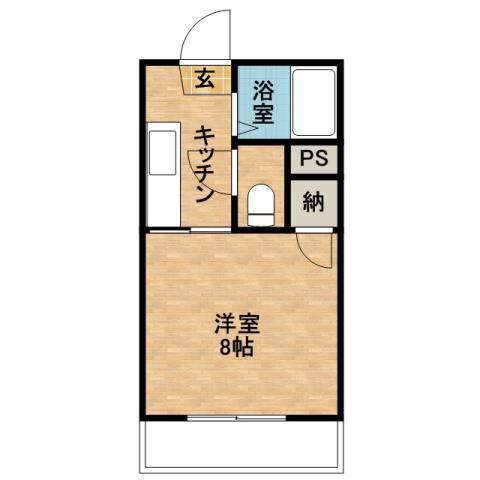 グレイス荒田壱番館(1K/3階)の間取り写真