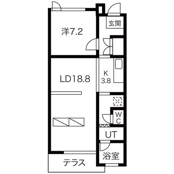 AXIS(2LDK/4階)の間取り写真