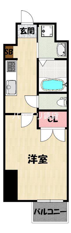 CLUB ORIENT NO.103(1K/10階)の間取り写真