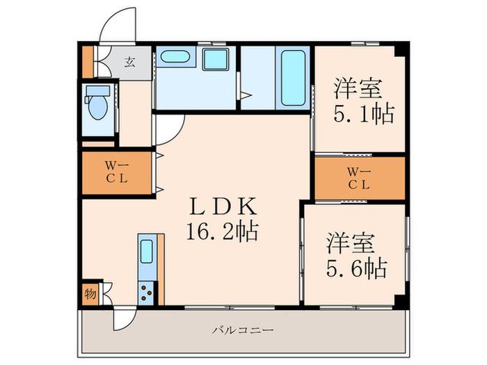 レグラン(2LDK/3階)の間取り写真