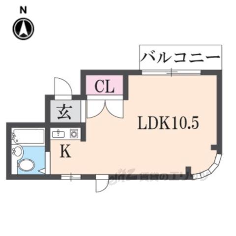 立花スプリングス(ワンルーム/4階)の間取り写真