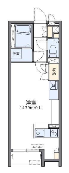 アレグリア(ワンルーム/1階)の間取り写真