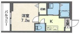 ゼオン南小岩(1K/3階)の間取り写真