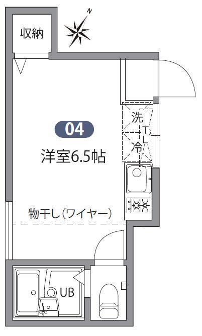 グランエッグス新大塚(ワンルーム/1階)の間取り写真
