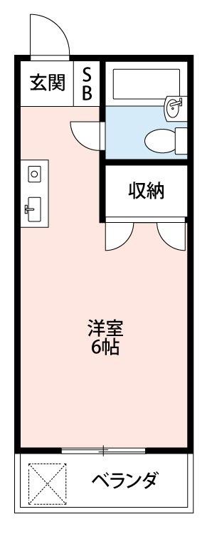 グリーンパーク小手指(ワンルーム/2階)の間取り写真