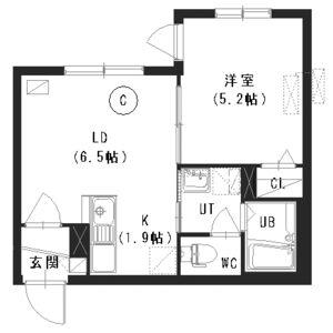 PROGRESS(1LDK/4階)の間取り写真