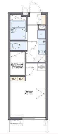 レオパレスコナ ヴィレッジ(1K/1階)の間取り写真