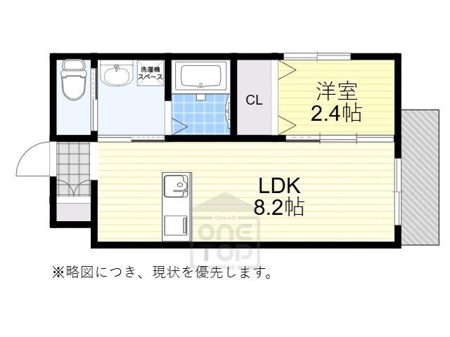 リアコート関大前Ⅱ(1LDK/1階)の間取り写真