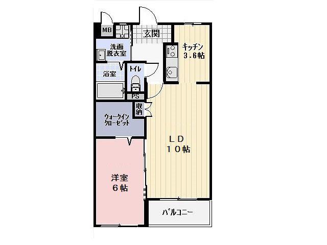 ラハイナ(1LDK/1階)の間取り写真