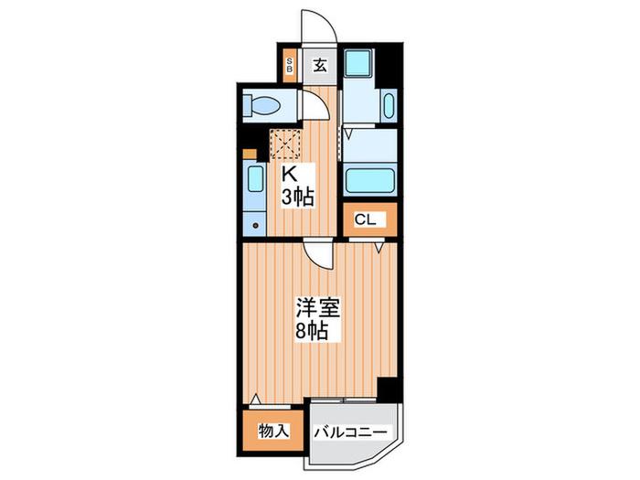ラヴィエベル門真(1K/2階)の間取り写真