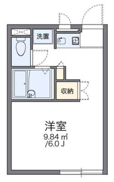 レオパレスセゾン(1K/1階)の間取り写真