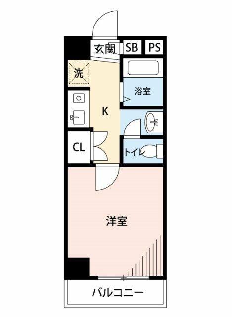 マイナビSTAY葛西駅西通(1K/8階)の間取り写真