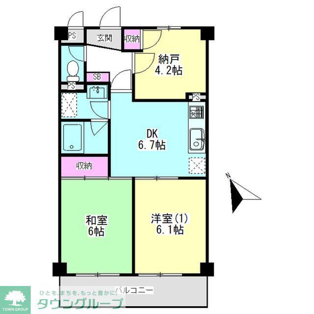 エステート(2SDK/2階)の間取り写真